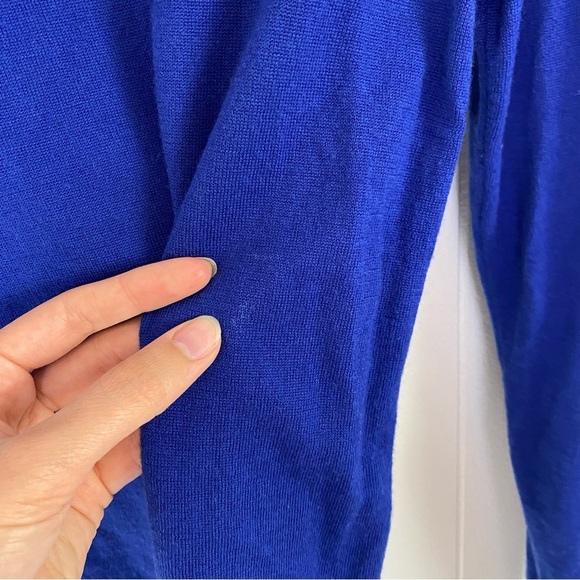 Banana Republic Sweater Women's S Blue 100% Extra Fine Merino Wool C'est L'amour - Picture 7 of 12